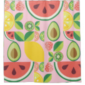 Rideaux De Douche Fruits et motifs feuille (Devant)