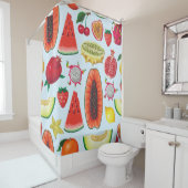 Rideaux De Douche Fruits Exotiques : Imprimé tendance sans couture. (En situation)