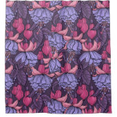 Rideaux De Douche Fuchsia rose et violet (Devant)