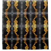 Rideaux De Douche Full Liquid Gold Black Monochrome Abstract Art Ach (Devant)
