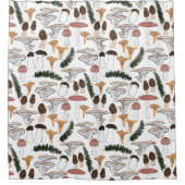 Rideaux De Douche Fun Fungi Champagne Motif de fougère (Devant)