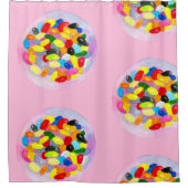 Rideaux De Douche Fun gelée bonbons haricots aquarelle (Devant)