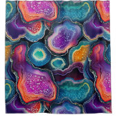 Rideaux De Douche Funky Abstrait Geode Agate Salle de bain Motif (Devant)