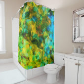 Rideaux De Douche Funky Greens Moderne Conception abstraite (En situation)