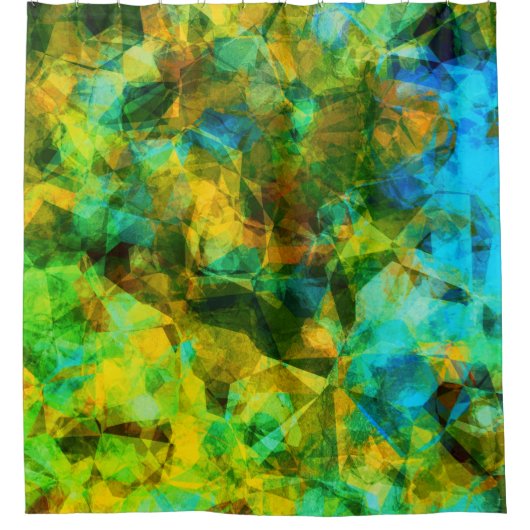 Rideaux De Douche Funky Greens Moderne Conception abstraite (Devant)