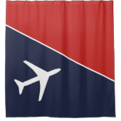 Rideaux De Douche Funky White Plane Avion Pilote (Devant)