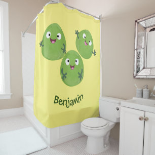 Rideaux De Douche Funny Brussels sprouts légumes caricature