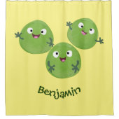 Rideaux De Douche Funny Brussels sprouts légumes caricature (Devant)