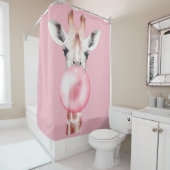 Rideaux De Douche Funny Bubblegum Giraffe (En situation)