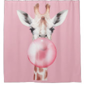 Rideaux De Douche Funny Bubblegum Giraffe (Devant)