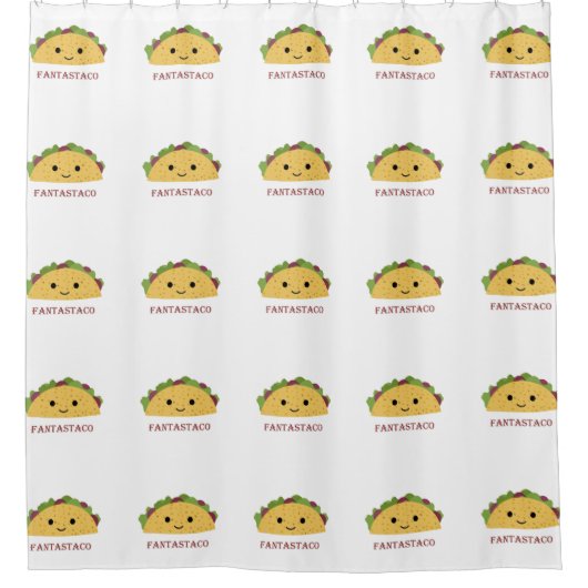 Rideaux De Douche Funny Fantastaco Taco Pun Cute Kawaii Taco (Devant)