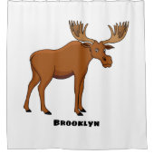Rideaux De Douche Funny moose (Devant)