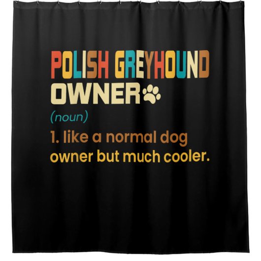 Rideaux De Douche Funny Polish Greyhound Vintage (Devant)