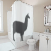 Rideaux De Douche Funny silhouette de lama (En situation)