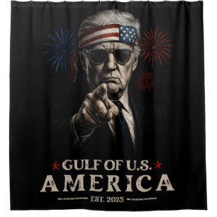 Rideaux De Douche Funny Trump Golfe Des USA Amérique 2025 4 juillet