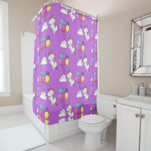 Rideaux De Douche Funny Unicorn Motif Magic Horse