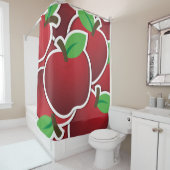 Rideaux De Douche Funy red apples (En situation)