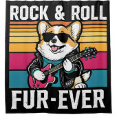 Rideaux De Douche Fur-Ever Rock & Roll With A Rockin Corgi (Devant)