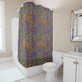 Rideaux De Douche Gabarit d'impression Gelli Art Abstrait (En situation)
