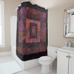 Rideaux De Douche Galaxie foncée colorée d'illustration de blocs