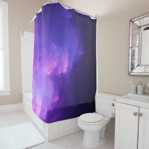 Rideaux De Douche galaxie violette