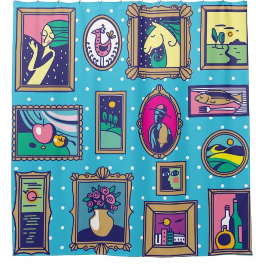 Rideaux De Douche Galerie murale : collection d'images diverses (Devant)