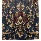 Rideaux De Douche Galeries florales baroques dorées (Devant)
