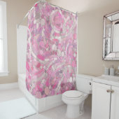 Rideaux De Douche Galets Mosaic Art - Rose rose pâle (En situation)