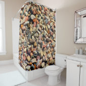 Rideaux De Douche Galets roches texture colorée (En situation)