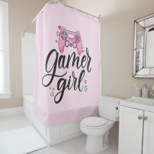 Rideaux De Douche Gamer fille