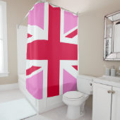Rideaux De Douche GAY PRIDE britannique (Union Jack rose) (Drapeau b (En situation)