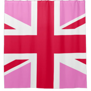 Rideaux De Douche GAY PRIDE britannique (Union Jack rose) (Drapeau b