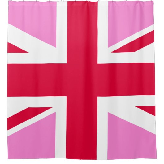 Rideaux De Douche GAY PRIDE britannique (Union Jack rose) (Drapeau b (Devant)