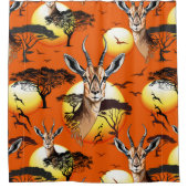 Rideaux De Douche Gazelle Antelope africaine animal sauvage (Devant)