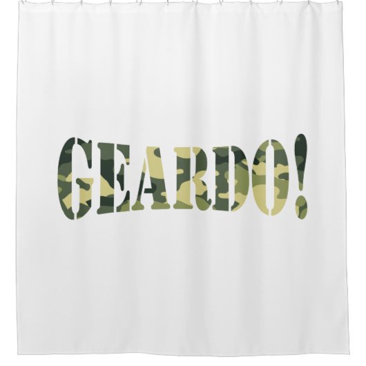 RIDEAUX DE DOUCHE GEARDO ! CAMO / CAMOUFLAGE (Devant)
