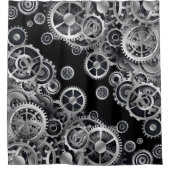 Rideaux De Douche Gears en argent vapeur (Devant)