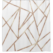 Rideaux De Douche Geo classique Gold Rose blanche #1 (Devant)