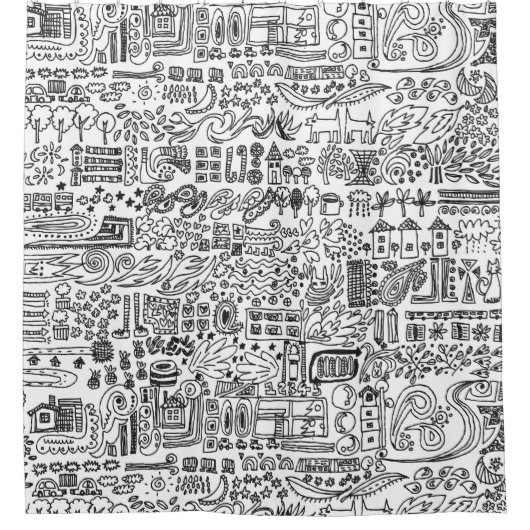 Rideaux De Douche Geo design abstrait motif. (Devant)