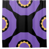 Rideaux De Douche Geo noir jaune violet (Devant)