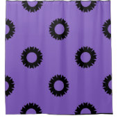 Rideaux De Douche Geo noir violet (Devant)