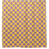 Rideaux De Douche Geo violet et jaune (Devant)