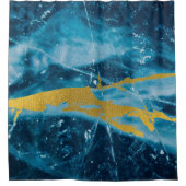 Rideaux De Douche Géode Agate Gemstone Blue et Gold (Devant)