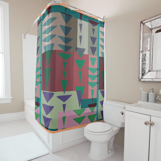 Rideaux De Douche Geometric Graphic Motif Modern Trend