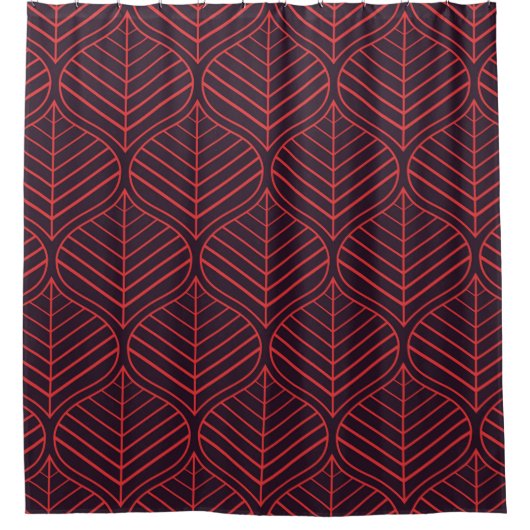 Rideaux De Douche Geometric leaves seamless pattern. Abstract textur (Devant)