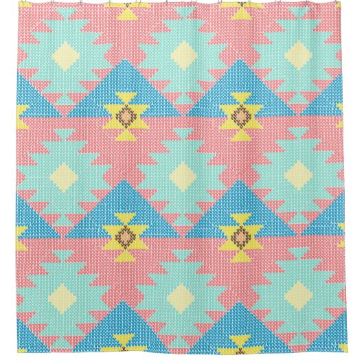 Rideaux De Douche Geometric seamless pattern design, home decor ide (Devant)
