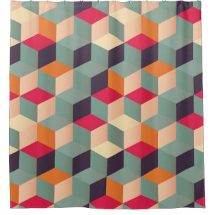 Rideaux De Douche Geometric seamless pattern with colorful squares i