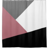 Rideaux De Douche geometrics rose, noir, gris poussiéreux clair (Devant)
