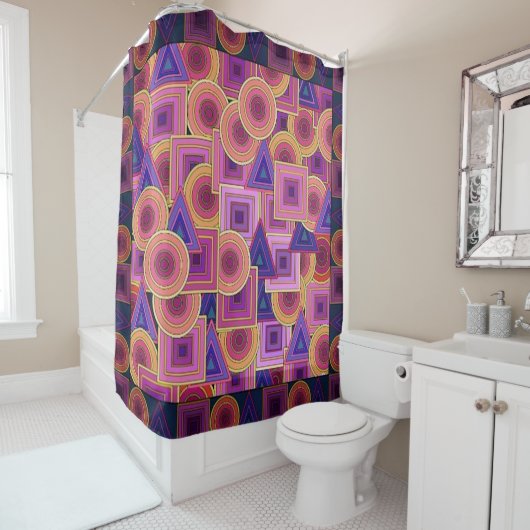 Rideaux De Douche Géométrie (En situation)