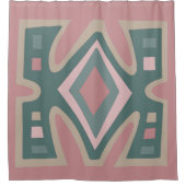 Rideaux De Douche géométrie africaine design bohème (Devant)