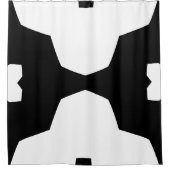Rideaux De Douche Géométrie en gras noir et blanc (Devant)
